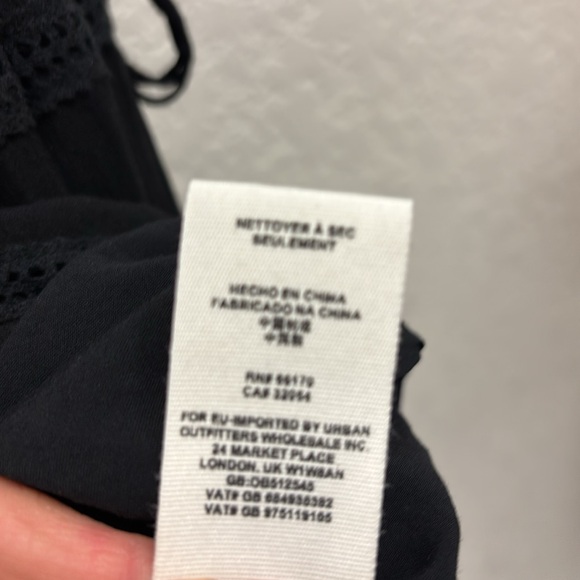 Free People Black Crochet Detail Sleeveless Mini Dress/ Top Size XS - Picture 10 of 10